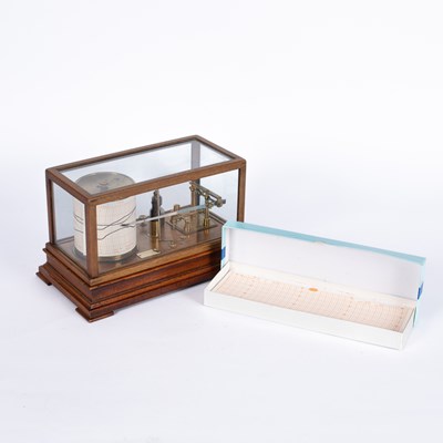 Lot 1232 - A Scottish Oak Cased Barograph by Hamilton & Inches