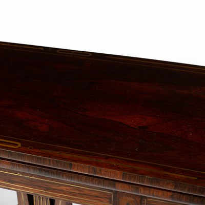 Lot 923 - A suite of Regency rosewood and brass inlaid furniture