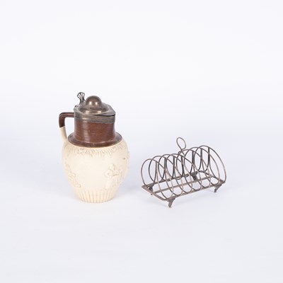 Lot 761 - A George III silver mounted felspathic stoneware jug by Turner