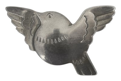 Lot 153 - Arno Malinowski for Georg Jensen - A silver bird in flight brooch
