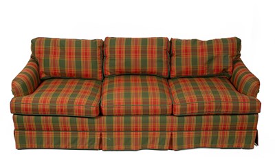 Lot 944 - An upholstered three-seater sofa