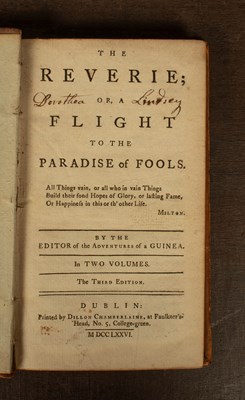 Lot 522 - [Johnstone (Charles)] The Reverie or A Flight to the Paradise of Fools