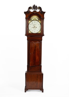 Lot 1011 - An eight-day mahogany longcase clock