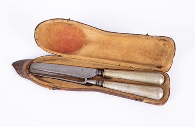 Lot 1250 - An 18th Century German travelling cutlery set