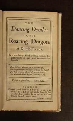 Lot 536 - [Ward (Edward)] The Dancing Devils: or, the Roaring Dragon