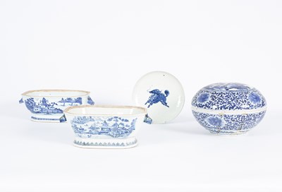Lot 238 - Two Chinese export blue and white tureens