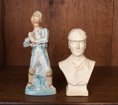 Lot 492 - A Continental porcelain figure of a batsman