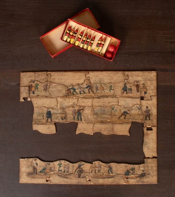 Lot 493 - A Victorian wooden jigsaw puzzle