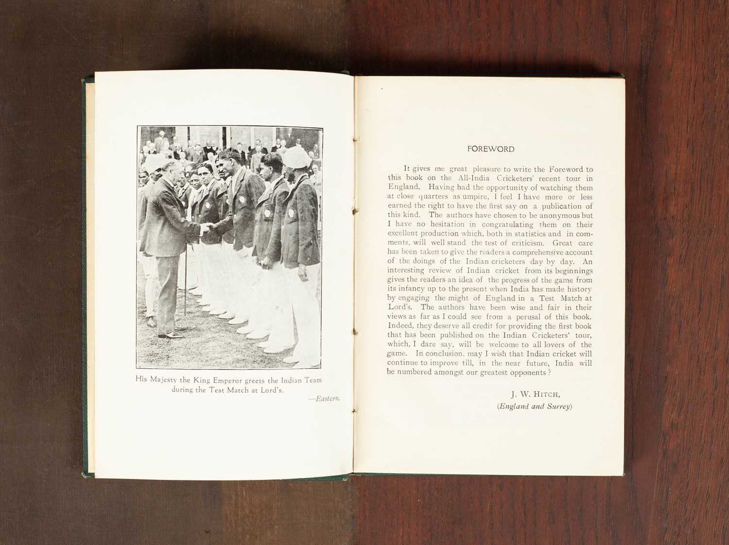 Lot 14 - 'Three Stumps' [pseudonym] All-India Cricketers' Tour 1932