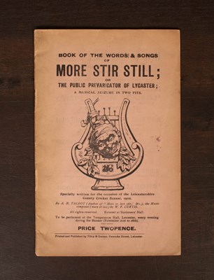 Lot 706 - [Leicestershire County Cricket] More Stir Still