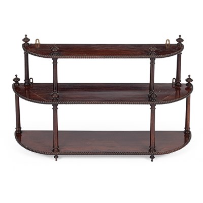 Lot 261 - A 19th Century set of rosewood wall hanging shelves
