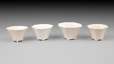 Lot 170 - Four Chinese graduated Dehua libation cups