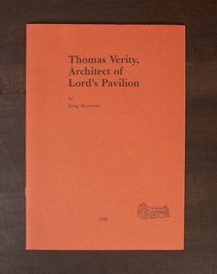 Lot 719 - Rosenwater (Irving) Thomas Verity, Architect of Lord's Pavilion