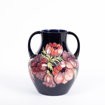 Lot 174 - A Moorcroft Anemone pattern twin-handled vase