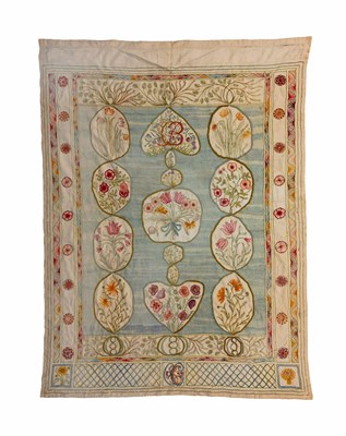 Lot 67 - An Arts & Crafts style embroidered bedcover
