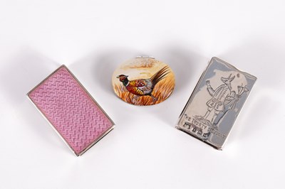 Lot 125 - A silver matchbox cover of Wykehamist interest