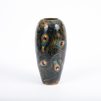 Lot 178 - A Moorcroft peacock feather vase