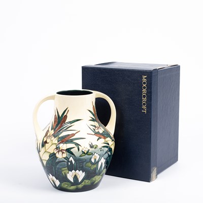 Lot 185 - A Moorcroft Lamia pattern two-handled vase