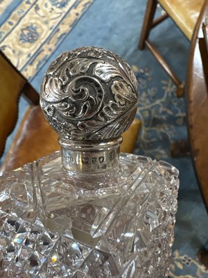 Lot 76 - A Victorian silver-mounted cut glass scent bottle