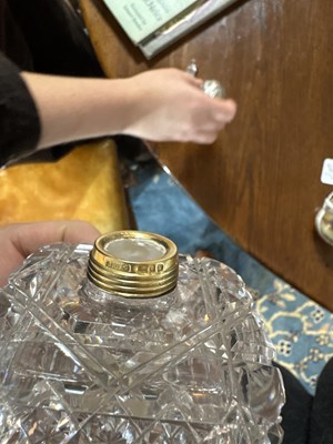 Lot 76 - A Victorian silver-mounted cut glass scent bottle