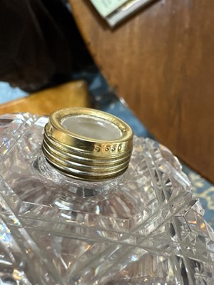 Lot 76 - A Victorian silver-mounted cut glass scent bottle