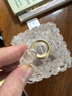 Lot 76 - A Victorian silver-mounted cut glass scent bottle