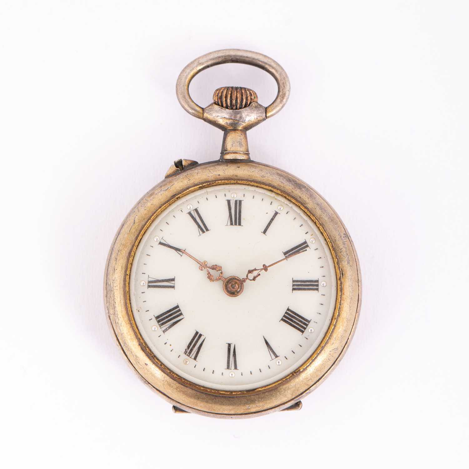 Lot 44 - A lady's gilt metal cased open-faced pocket watch