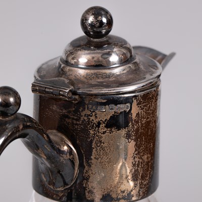 Lot 38 - A Victorian silver-mounted glass claret jug