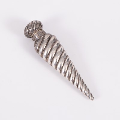 Lot 126 - A Victorian novelty silver scent bottle