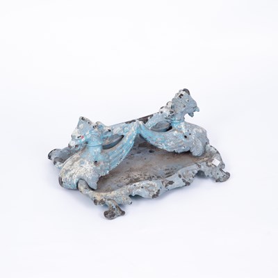 Lot 723 - A 19th Century painted cast iron boot scraper