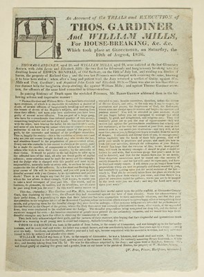 Lot 504 - [Criminal Broadside, Capital Punishment, Hanging]