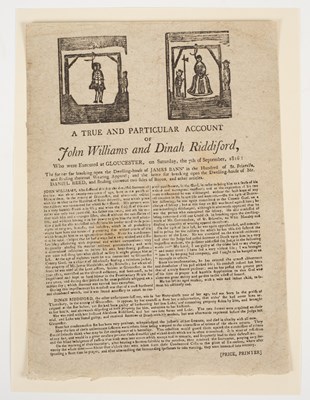 Lot 505 - [Criminal Broadside, Hanging and Execution]