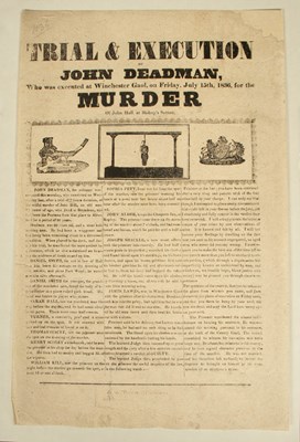 Lot 507 - [Criminal Broadside, Capital Punishment, Hanging for Murder]