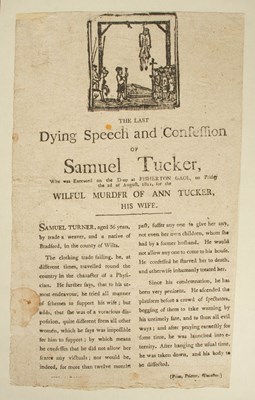 Lot 510 - [Criminal Broadside, Murder, Capital Punishment, Hanging]