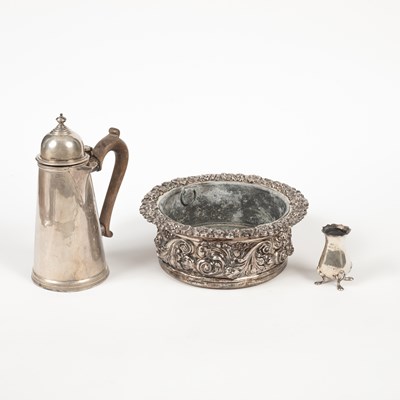 Lot 48 - A George III silver wine coaster