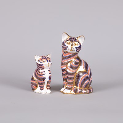 Lot 172 - Two Royal Crown Derby cats