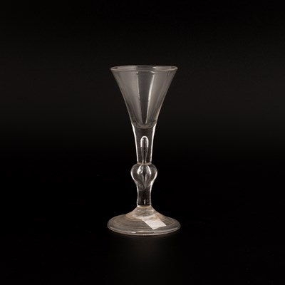 Lot 847 - An English light baluster wine glass