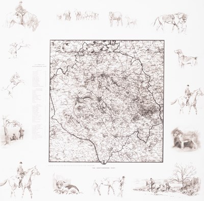 Lot 257 - A map of the Hertfordshire Hunt Country / A map of the Berkeley Hunt Country