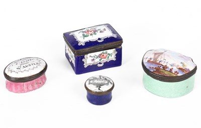 Lot 281 - Two 18th Century enamel patch boxes