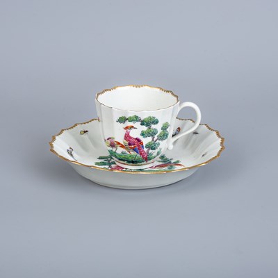 Lot 782 - A Worcester coffee cup and saucer