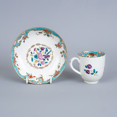 Lot 793 - A Worcester coffee cup and saucer