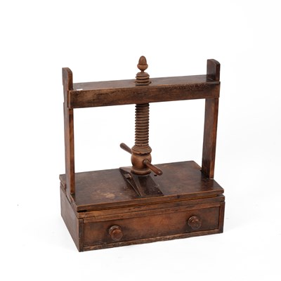 Lot 372 - A Victorian mahogany and pine book press