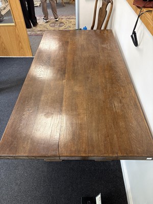 Lot 19 - An Arts & Crafts style oak refectory table