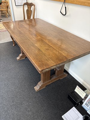 Lot 19 - An Arts & Crafts style oak refectory table
