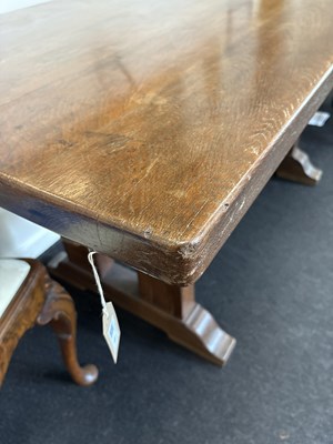 Lot 19 - An Arts & Crafts style oak refectory table