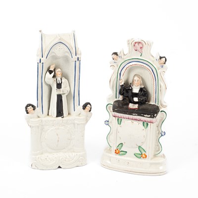 Lot 112 - Two Staffordshire flatbacks
