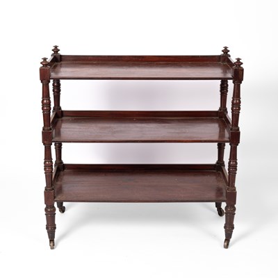 Lot 395 - A Victorian mahogany three-tier buffet