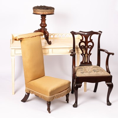 Lot 400 - A George III style mahogany open armchair