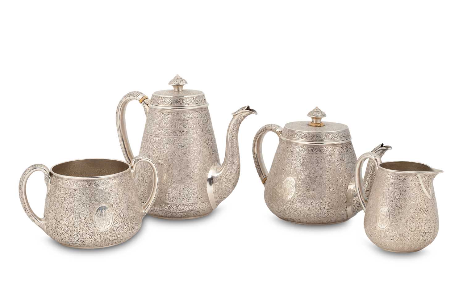 Lot 33 - A Victorian silver tea and coffee service