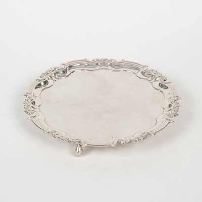 Lot 50 - A silver card waiter